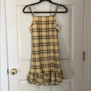 NWT yellow plaid dress